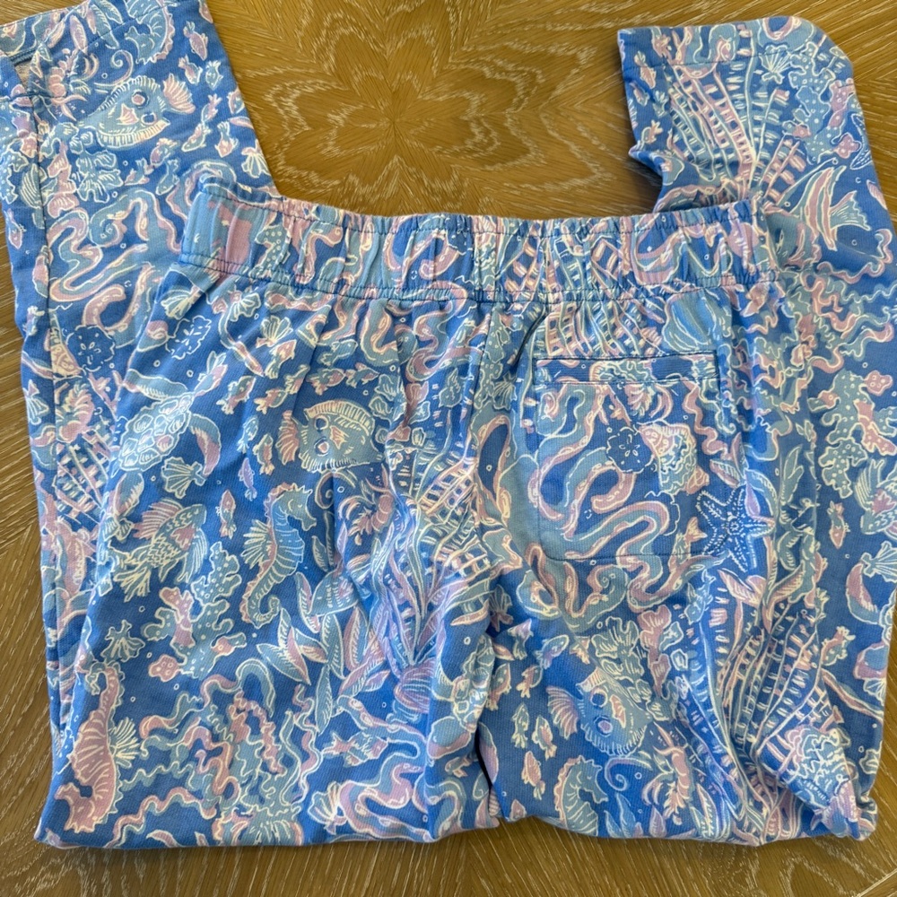 Lilly Pulitzer Emora Knit Pants Size XS in Boca Blue Sea What - Picture 5 of 7